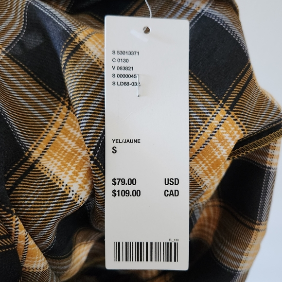 Urban Outfitters Lioness Sun City Plaid Sweetheart Neck Mini Dress Yellow Small - Picture 12 of 13
